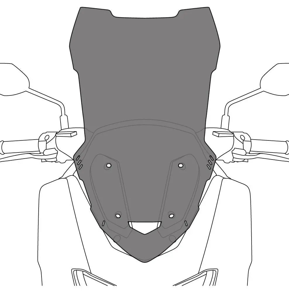 Yamaha NMAX 125 Nmax125 windscreen 21-24 smoke 61 cm