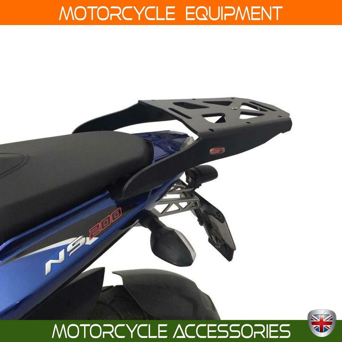 Bajaj Pulsar NS 200 topcase carrier luggage rack black