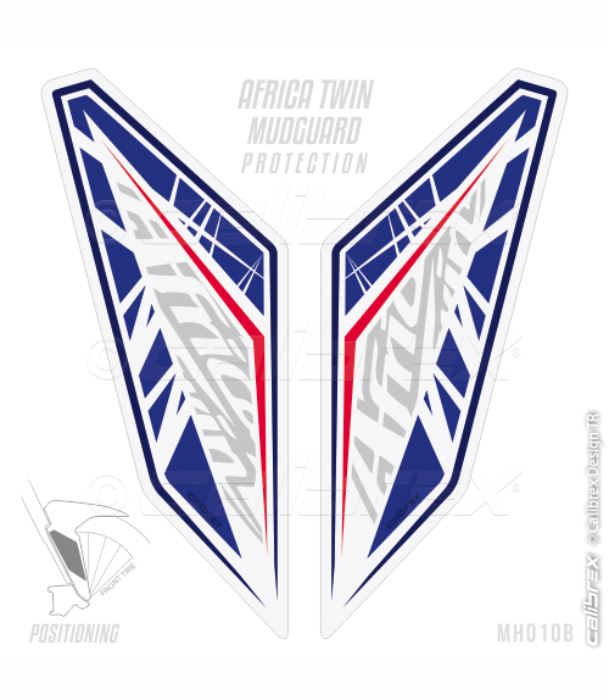 HONDA AFRICA TWIN TRICOLOR MUDGUARD PROTECTION CALIBREX DESIGN
