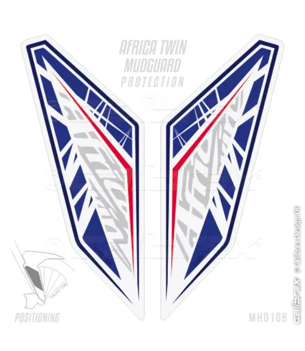 HONDA AFRICA TWIN TRICOLOR MUDGUARD PROTECTION CALIBREX DESIGN