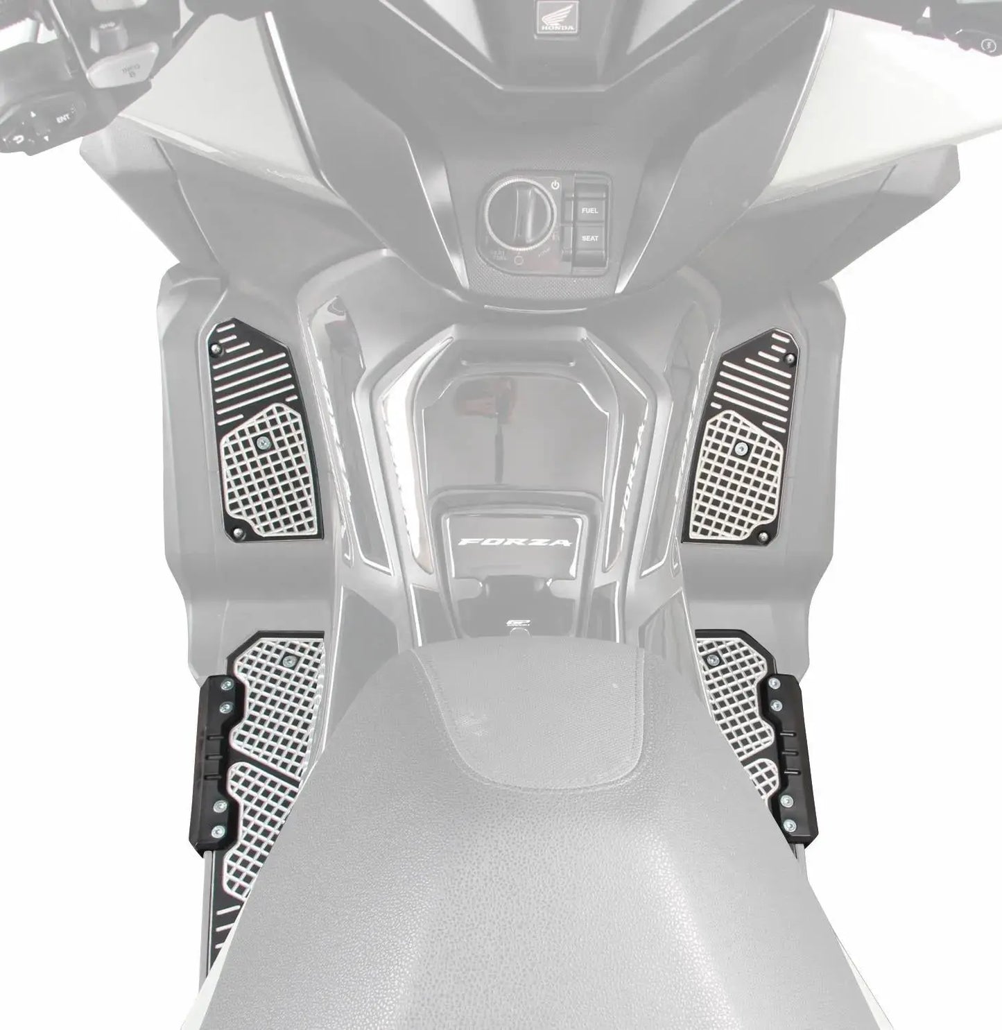 Honda Forza 125/250/300/350 footrests aluminum mats floorboard pads pairs 18-25