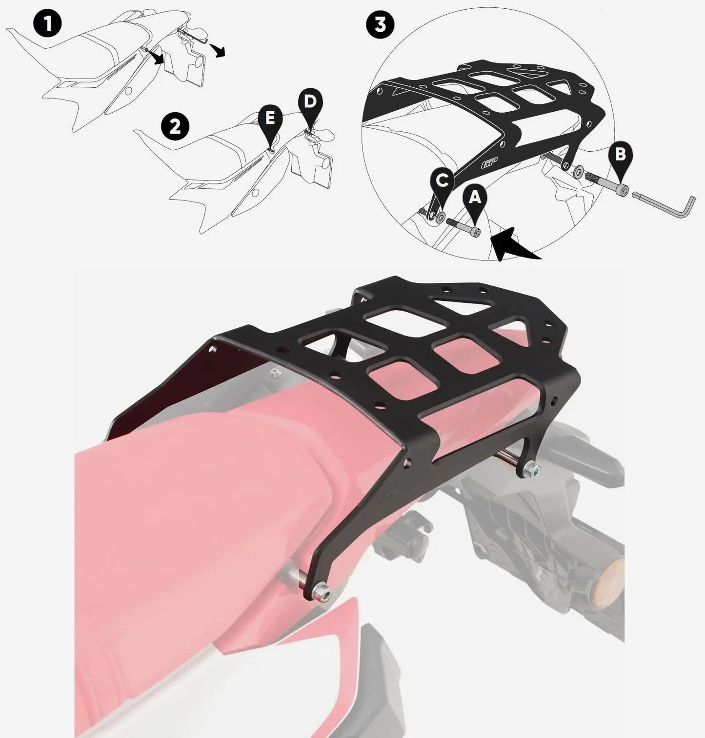 Rear Luggage Rack Honda CRF 300 L / Rally 2021-2025