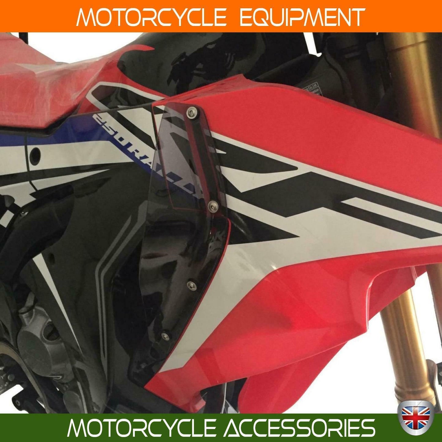 Honda CRF250 Rally Leg Guards Wind Deflectors Clear 2017-2020
