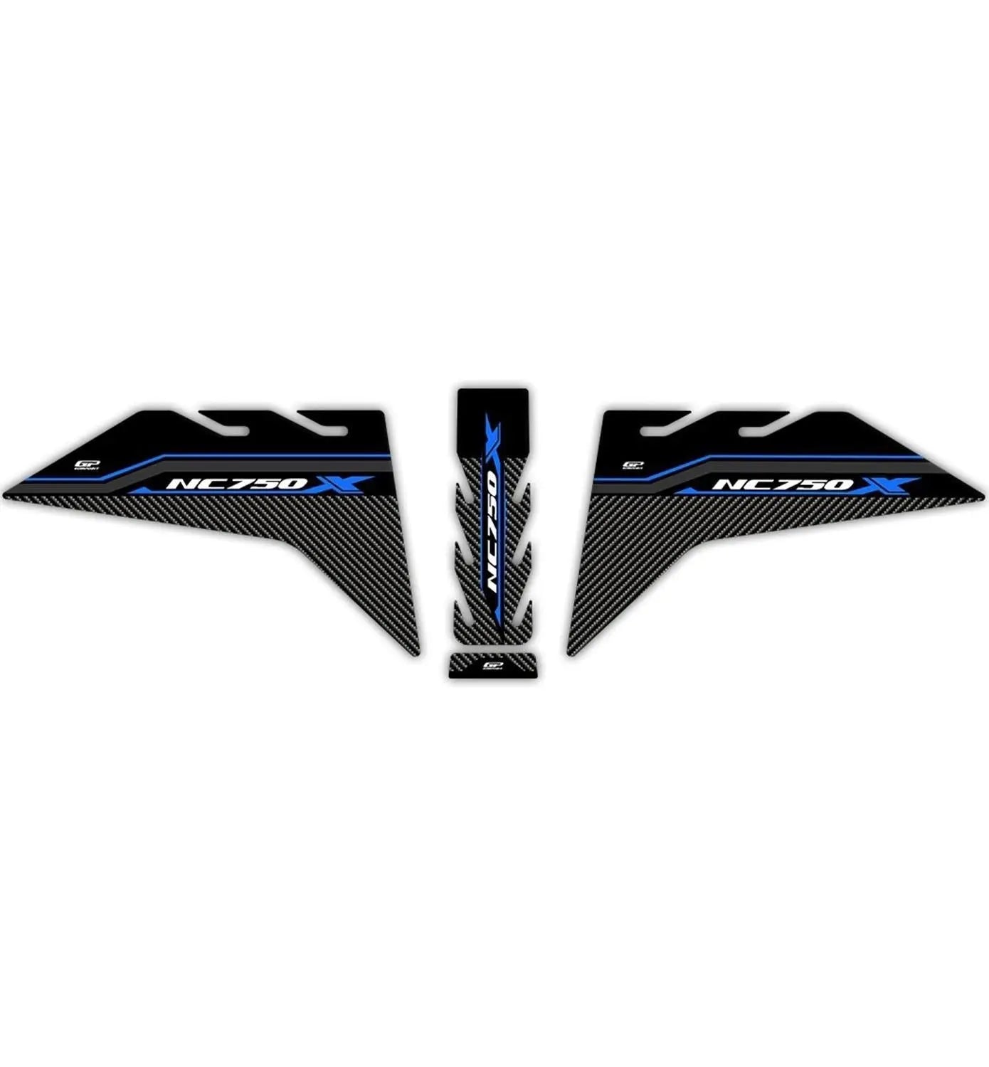 NC750X Tank and Knee Pads Protections 3D SET Blue/Black 21-24