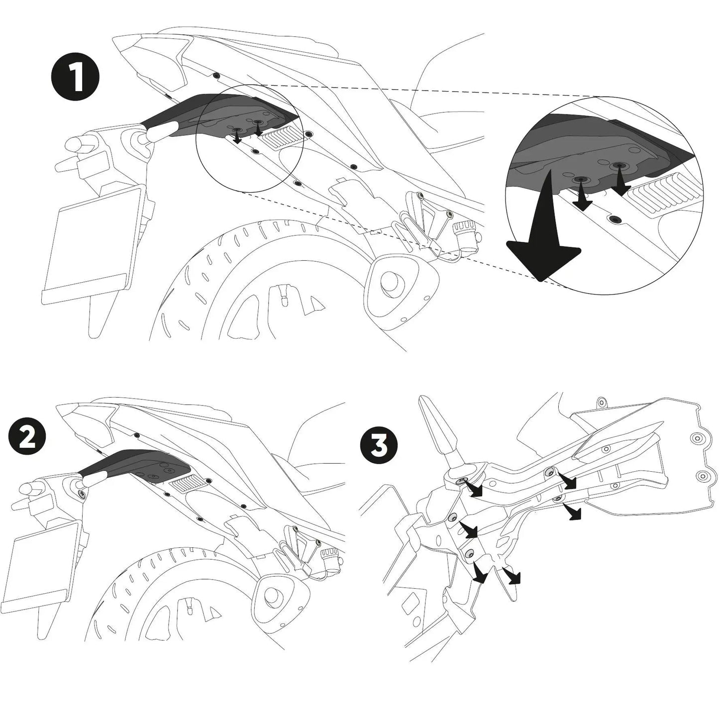 Yamaha MT03 luggage carrier rear rack 2016-24