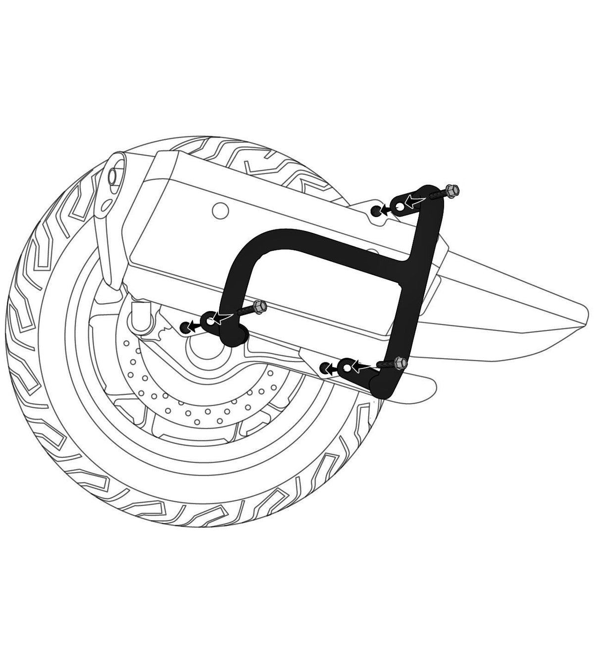 Yamaha XMAX300 Exhaust Guard and Slider 2017-2024
