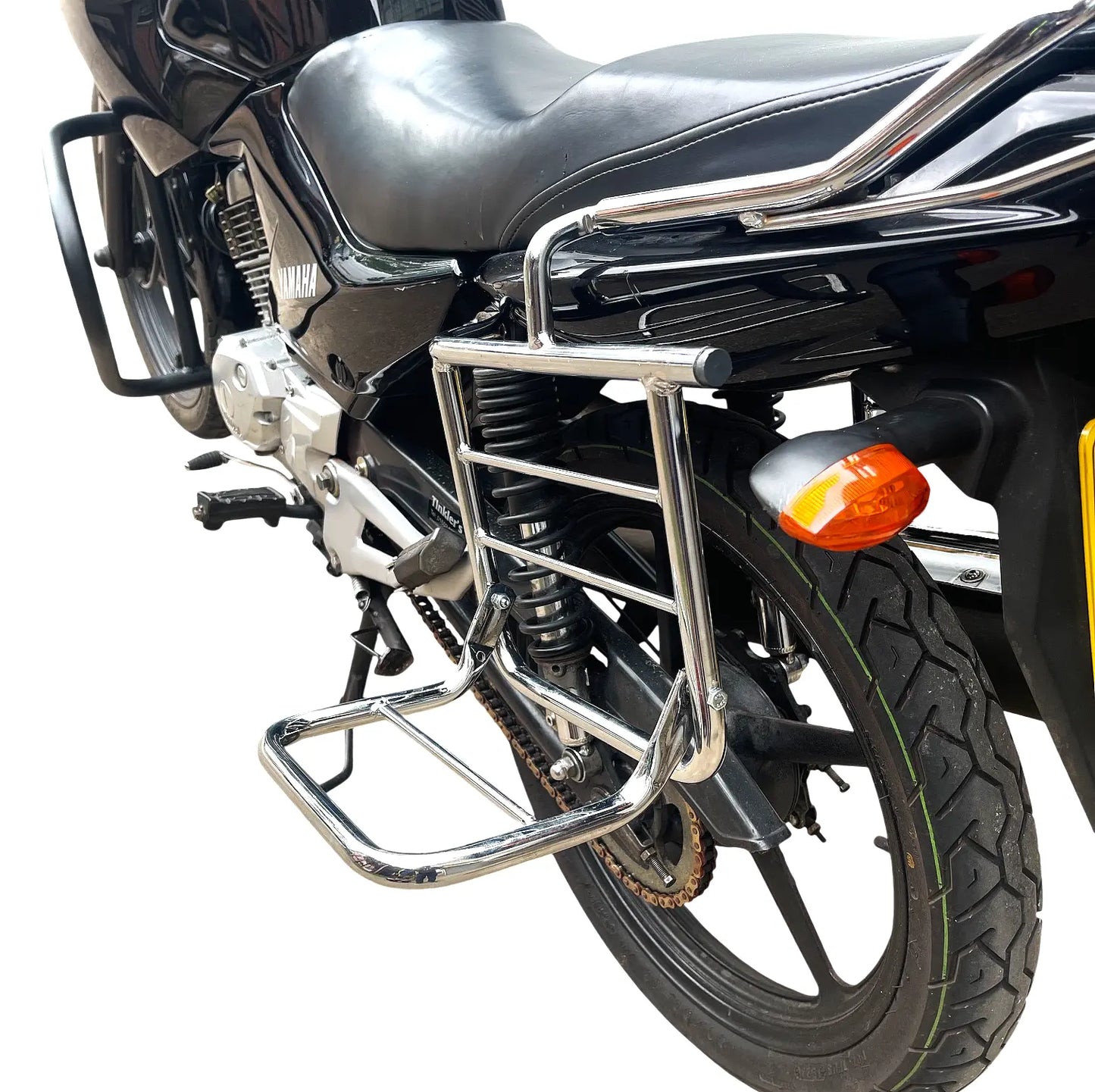 Yamaha YBR125 pannier racks 2011-2017 chrome-coated