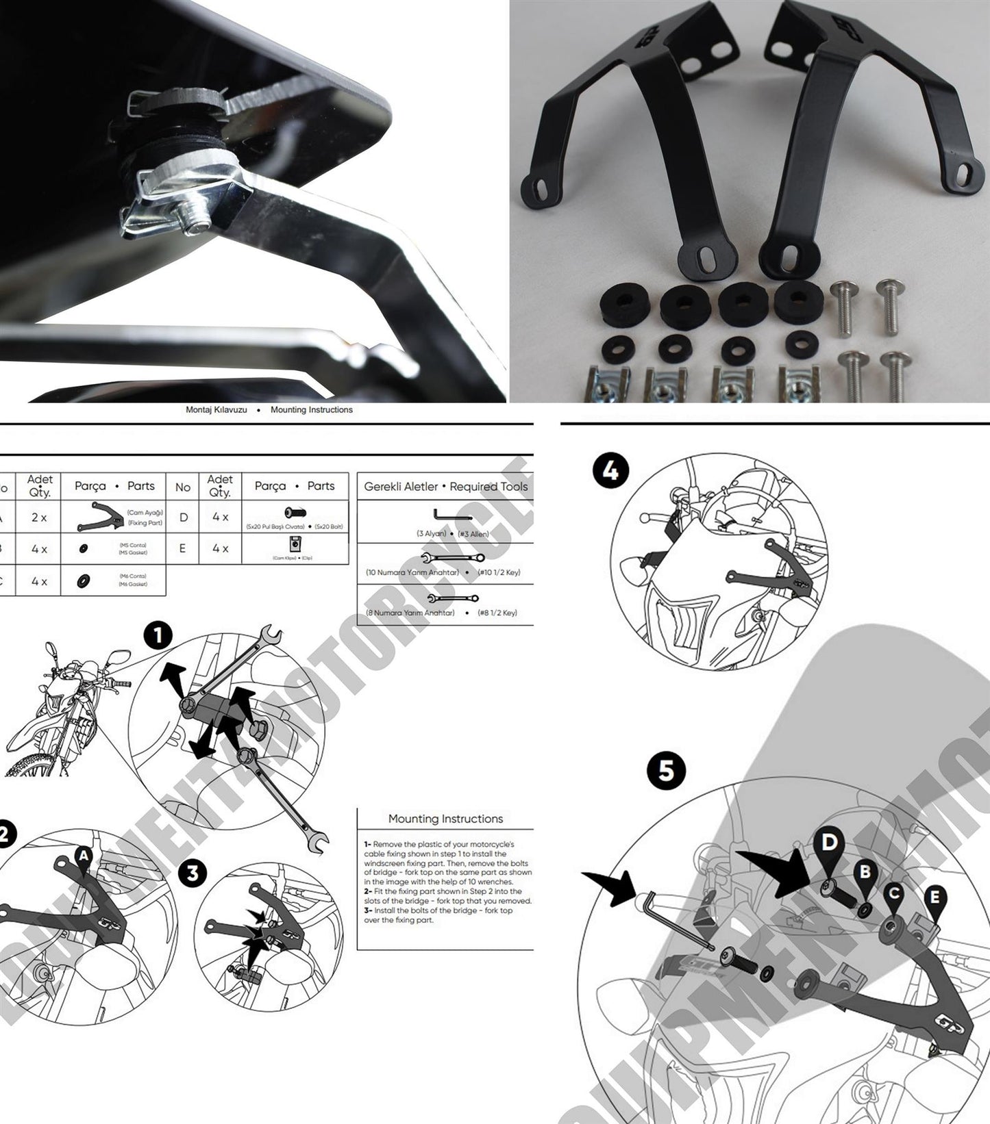 Windscreen for Honda CRF300L/250L Clear 48 cm 2012-2024
