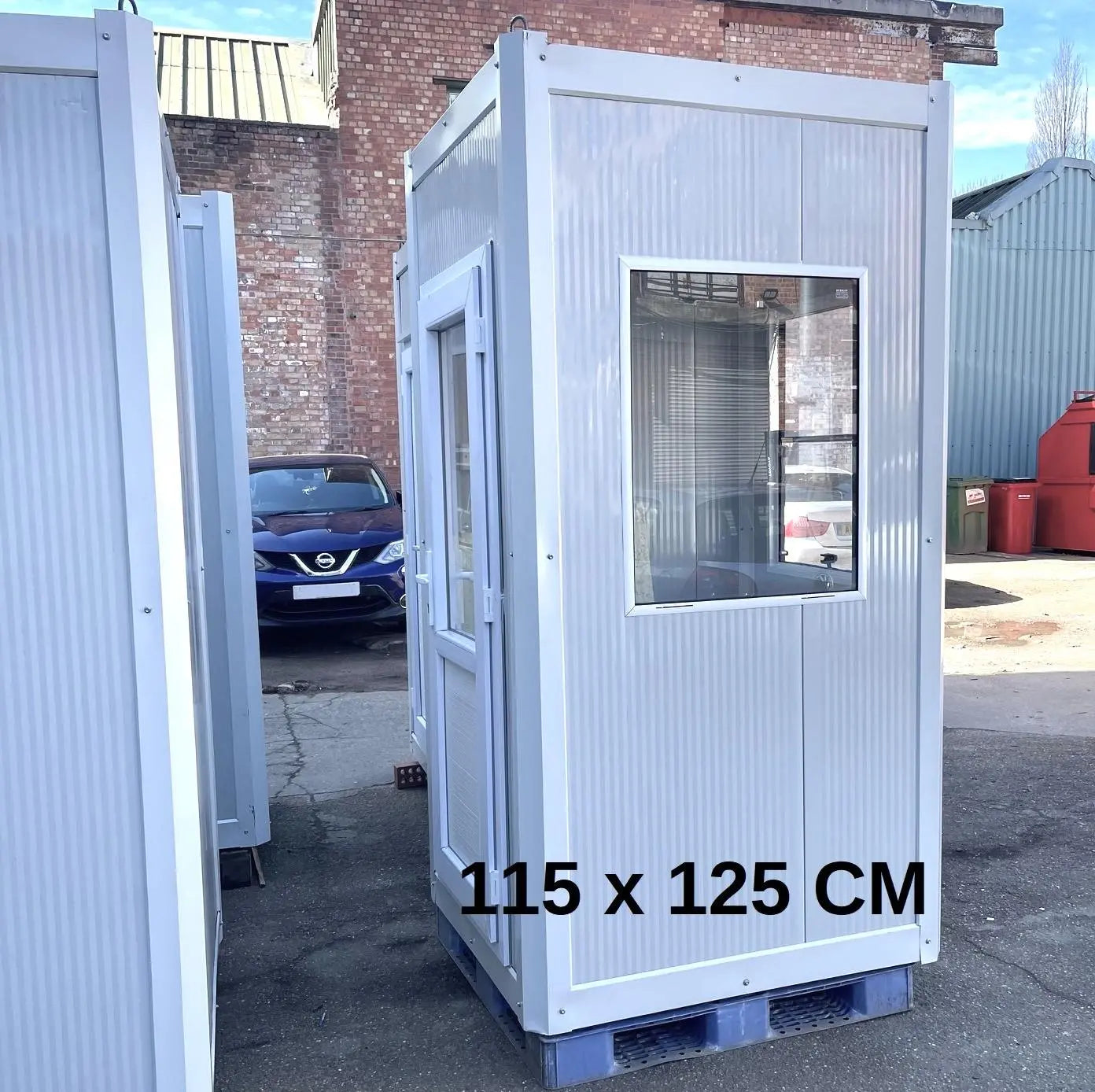 Portable Kiosk Cabin Booth Security Ticket Hut Modular Cabin 115x125cm