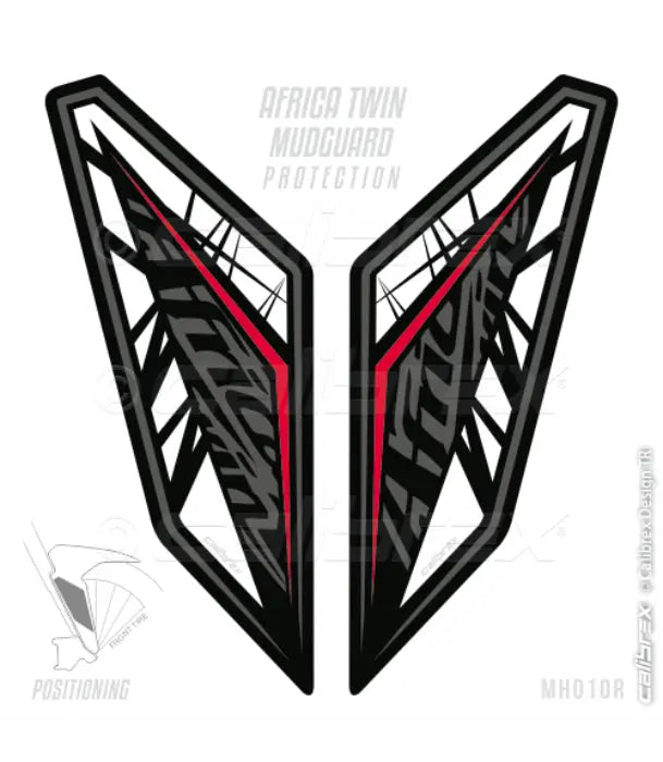 HONDA CRF1000L AFRICA TWIN FULL FAIRING PROTECTION SET RED 16-19