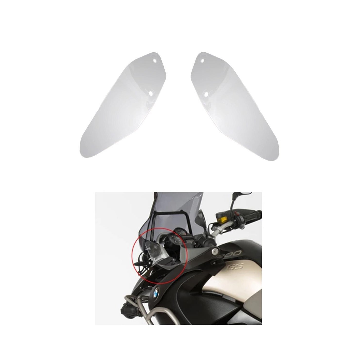 BMW R1200 GS ADV/R1250GS ADV wind deflectors 2013-2023 smoke