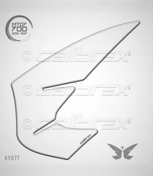 YAMAHA MT-07 KNEE PADS CLEAR TRANSPARENT 2014-2017