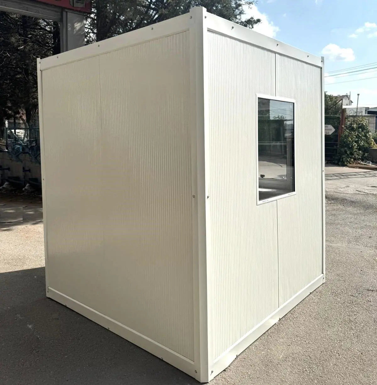 Kiosk Security Hut Gatehouse Modular Ticket Booth Portable Cabin 210X210 cm
