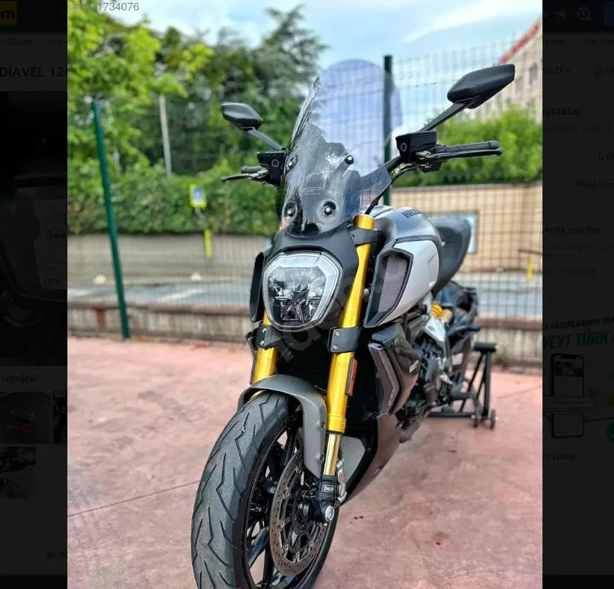 Ducati Diavel 1260S windscreen smoke 55 cm 2019-2023