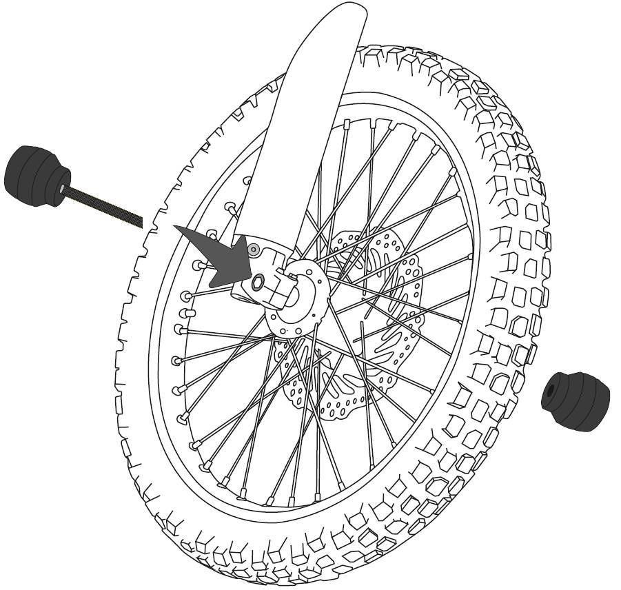 Front axle sliders fork protector pair for CRF300L/CRF300 Rally 21-24