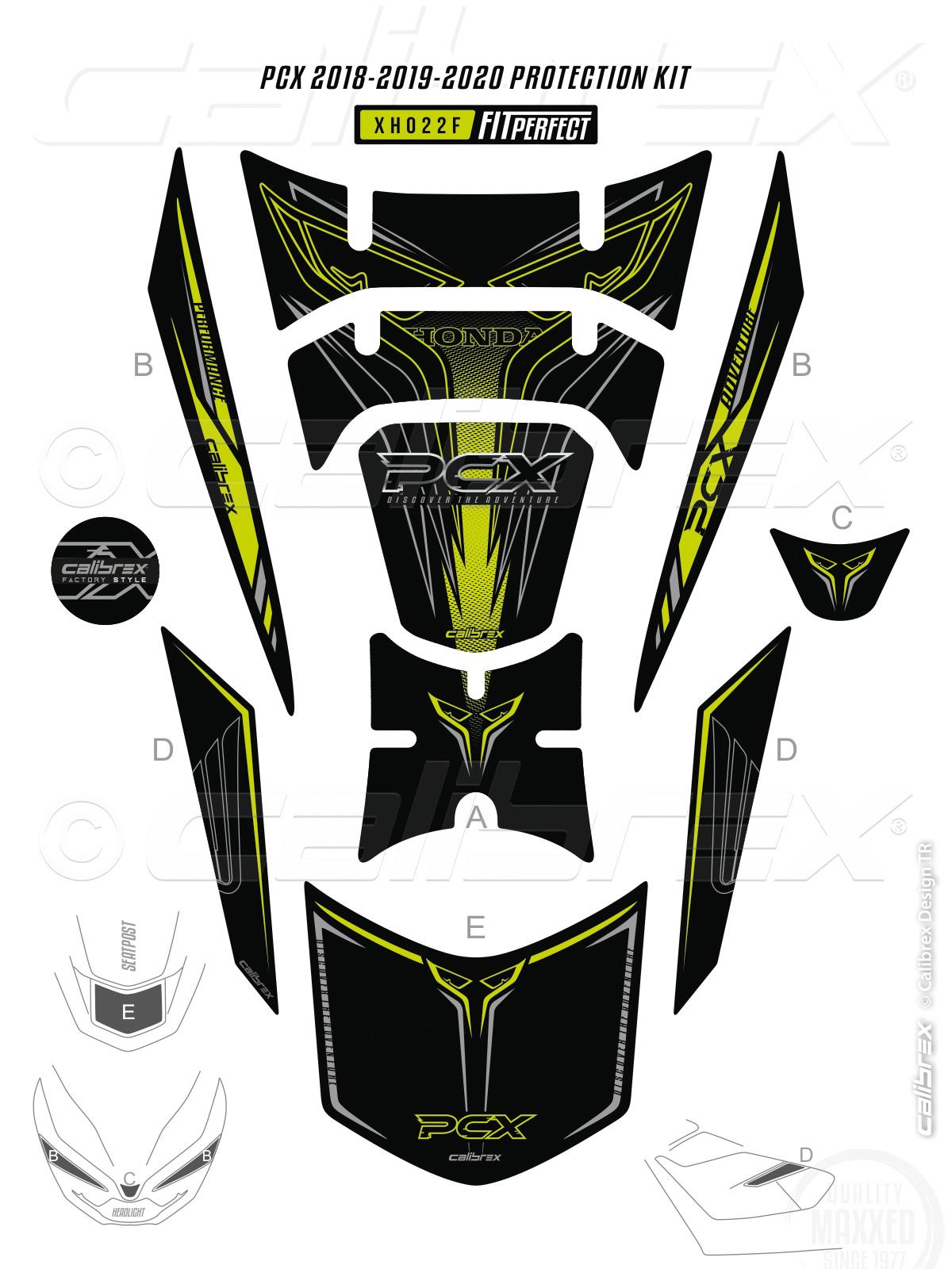 HONDA PCX 2018-2020 DECAL TANK PAD PROTECTION PERFECT FIT