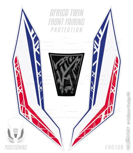 HONDA AFRICA TWIN TRICOLOR FRONT FAIRING PROTECTION CALIBREX DESIGN