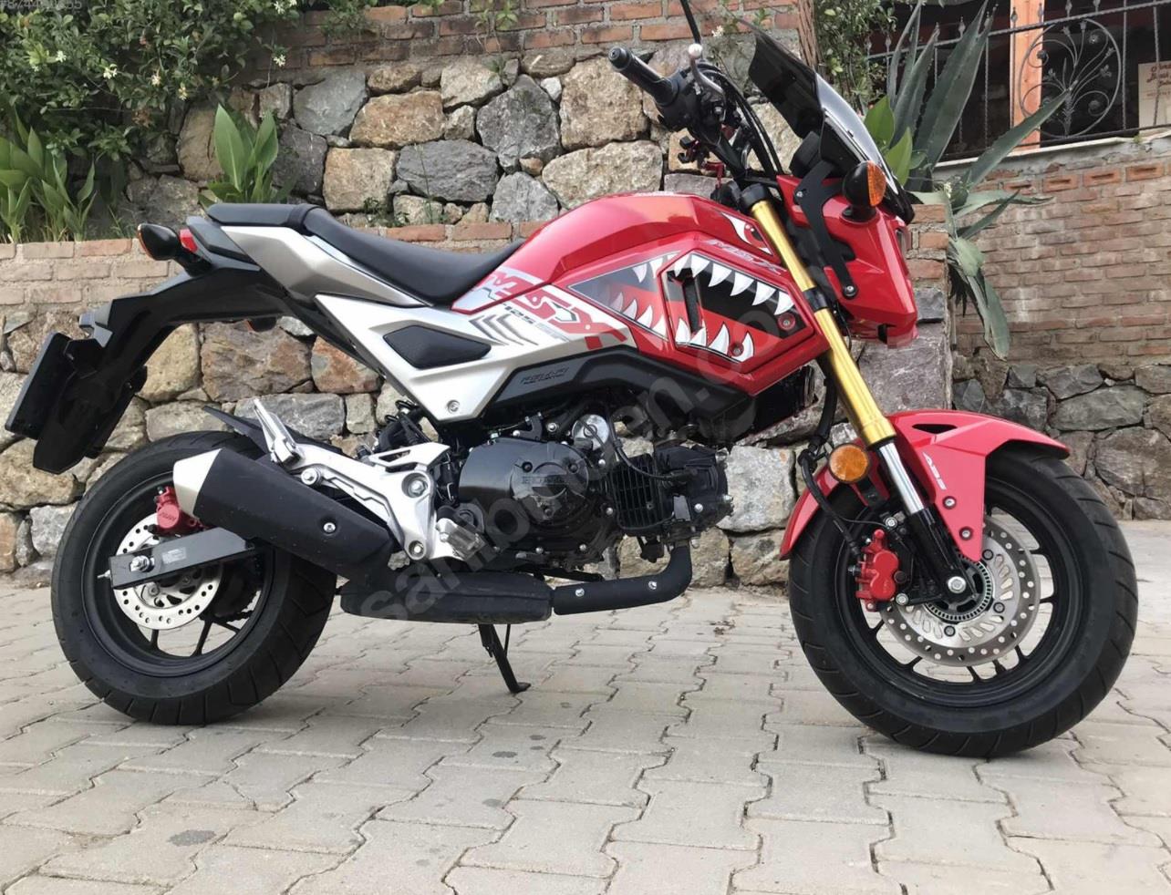 Honda MSX125 Grom dark smoke touring windscreen 44cm 2016 -20