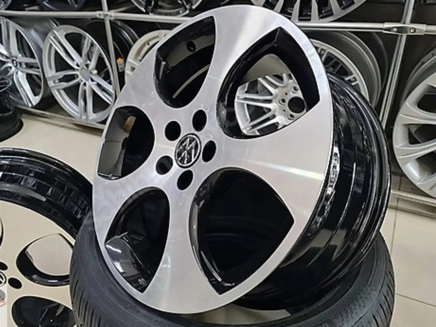 17” VW Golf MK5 GTI Monza Style Alloy Wheels - Black - Fit Volkswagen Golf 5x112