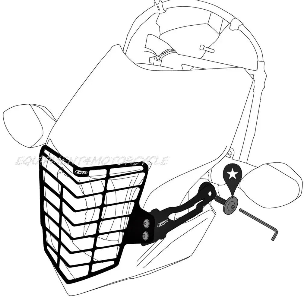 Honda CRF300L headlight guard aluminum 2021-2024