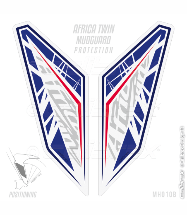 HONDA CRF1000L AFRICA TWIN FAIRING PROTECTION SET TRICOLOR CALIBREX DESIGN 2016-19