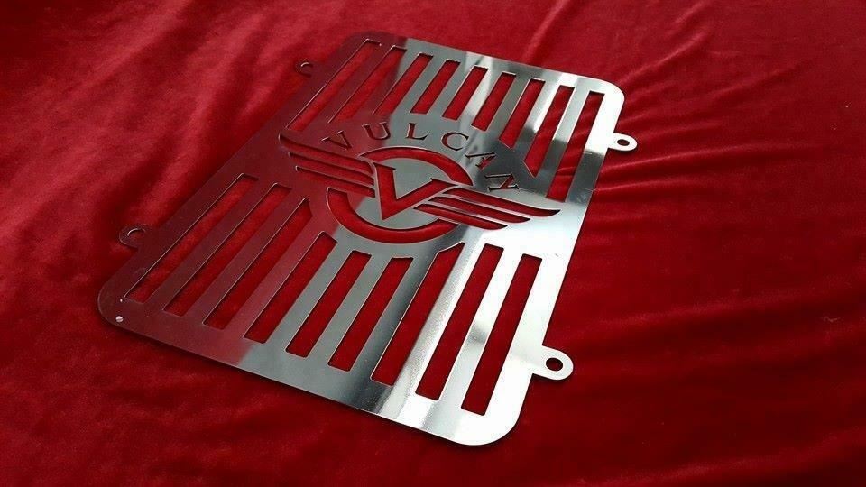 Kawasaki VN900 radiator guard stainless steel chrome electrostatic coated