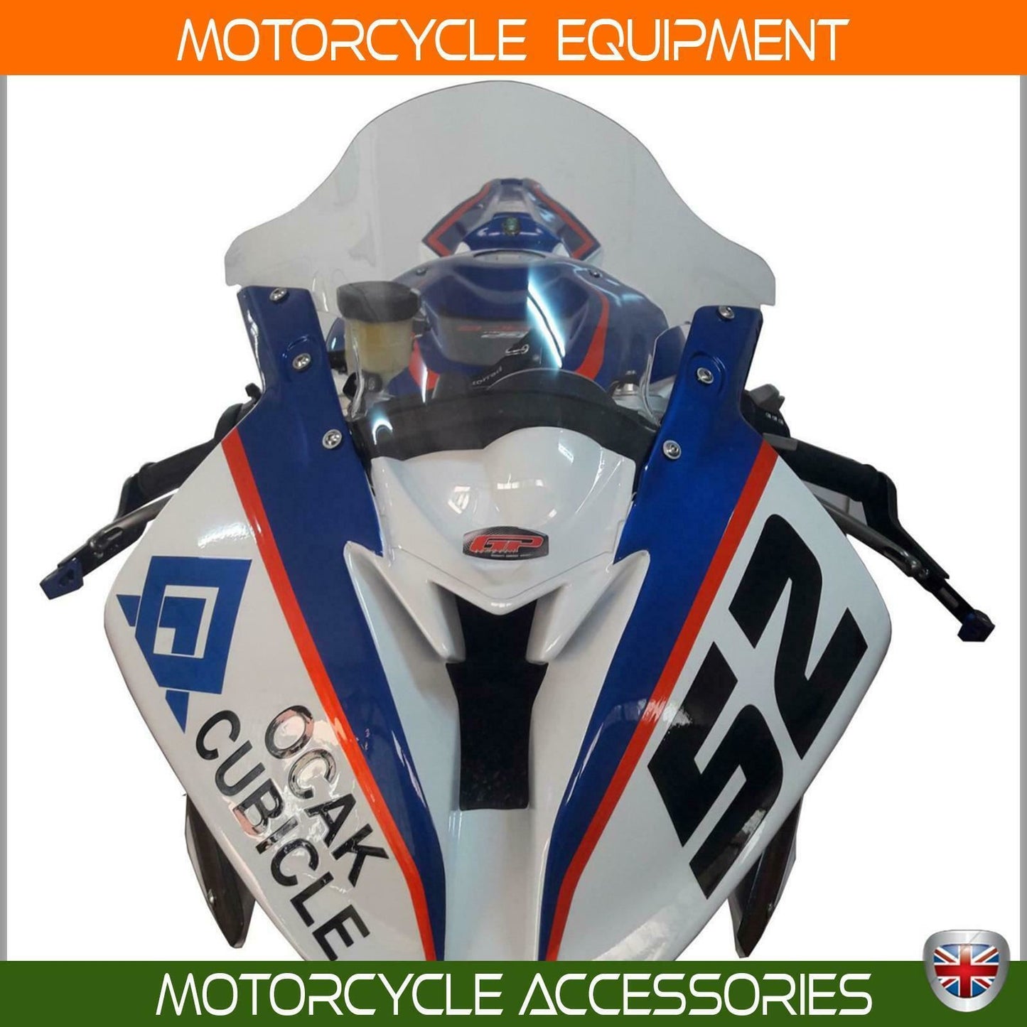 BMW S 1000 RR 38 cm clear windscreen 2013-18