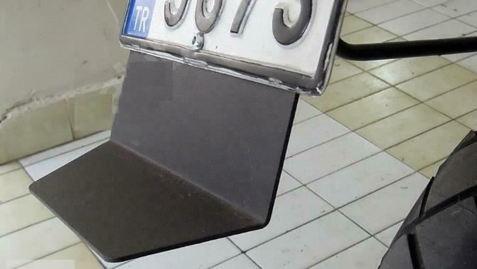 BMW F800 GS rear splash guard under plate bracket 2008-17