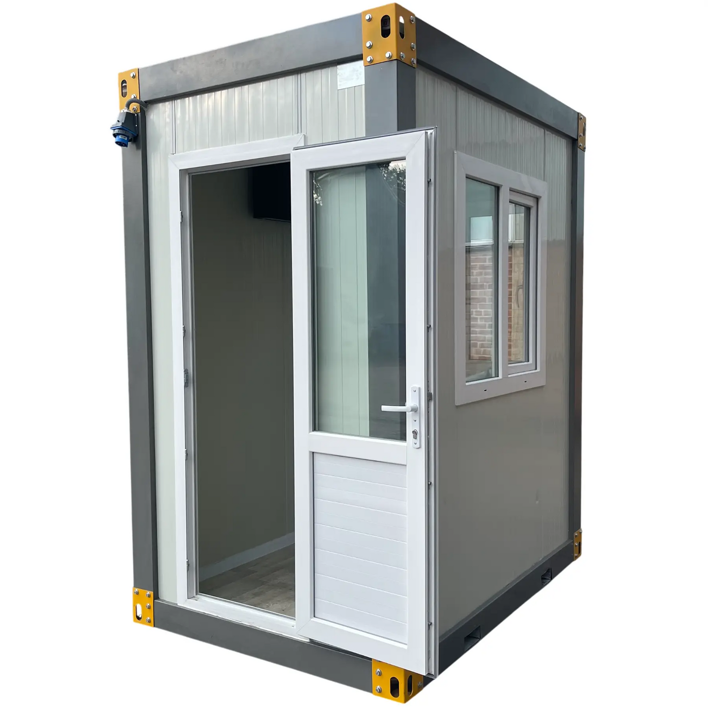 Portable Kiosk Cabin Booth Security Ticket Hut Modular Gate House 150x210 cm