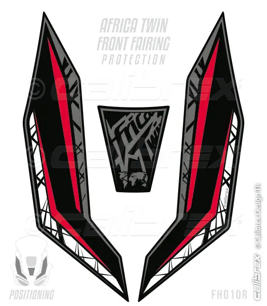 HONDA CRF1000L AFRICA TWIN FULL FAIRING PROTECTION SET RED 16-19