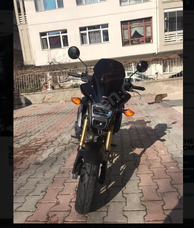 Honda MSX125 Grom dark smoke touring windscreen 44cm 2016 -20