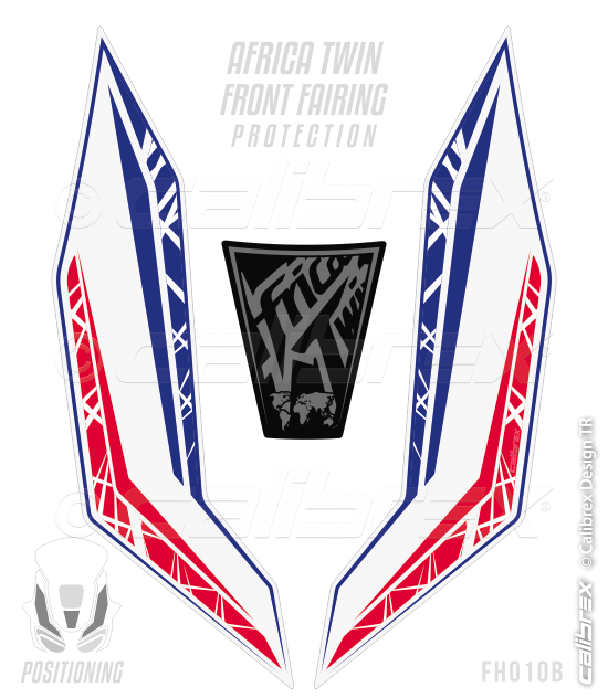 HONDA CRF1000L AFRICA TWIN FAIRING PROTECTION SET TRICOLOR CALIBREX DESIGN 2016-19