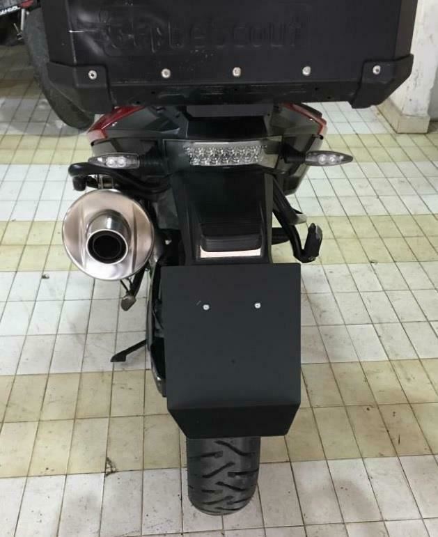 BMW F800 GS rear splash guard under plate bracket 2008-17