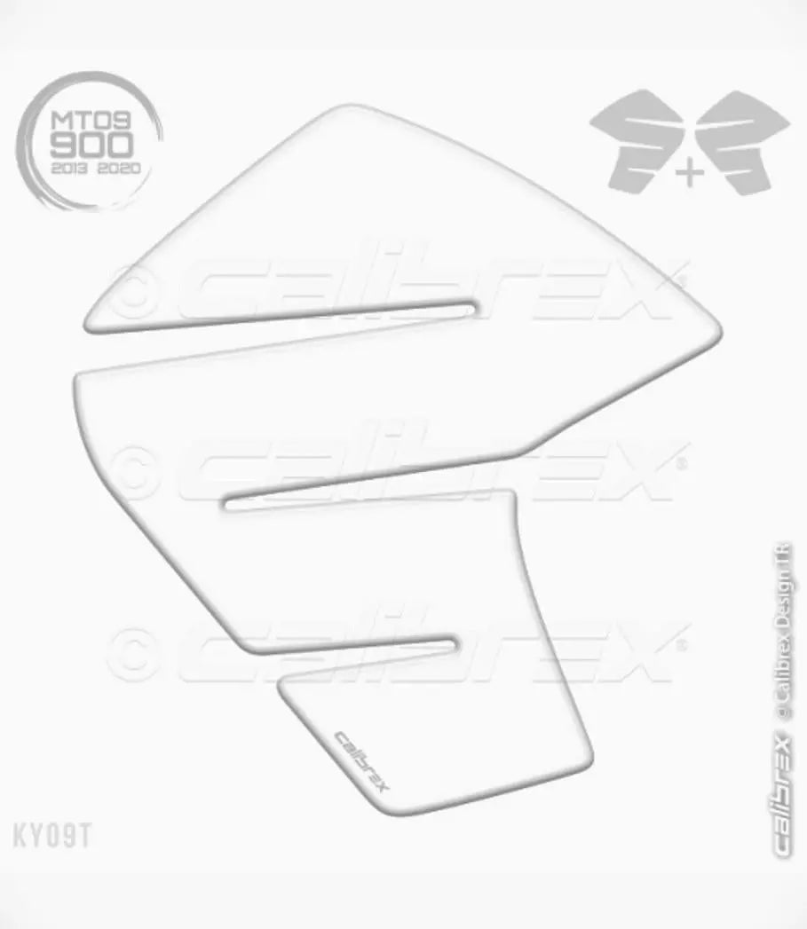 YAMAHA MT-09 Knee Pads Pair 2013-20 Clear Transparent