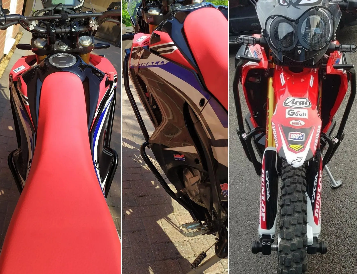 Crash Bars + Skid Plate Set for Honda CRF250 Rally 2017-2020