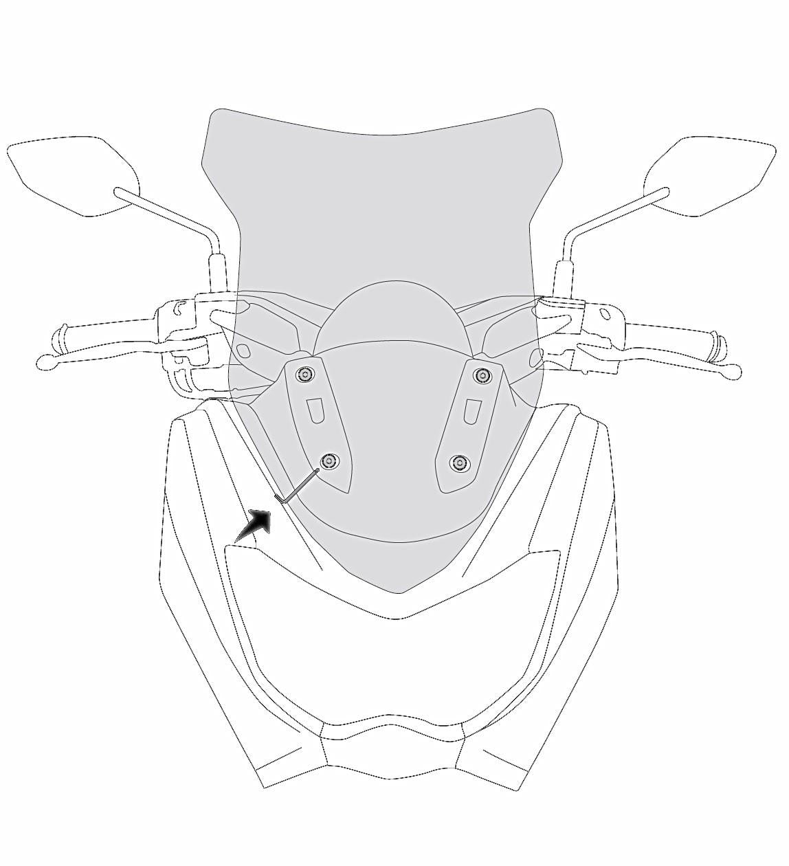 Windscreen for Yamaha NMAX 125 Clear 54 cm 2015-2020