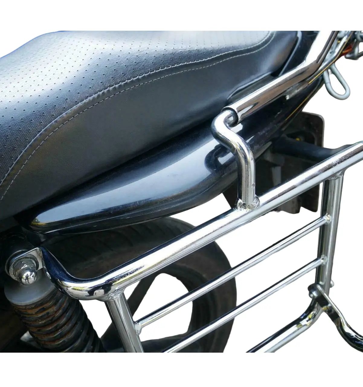 Yamaha YBR 125 pannier racks 2011-2017 chrome-coated