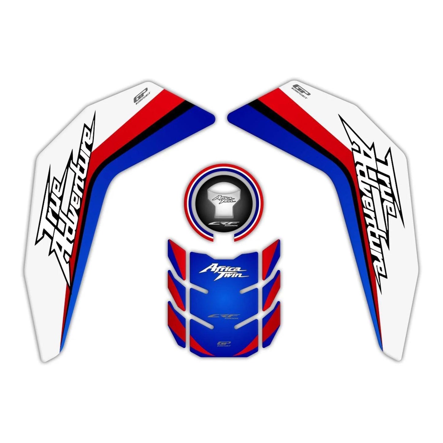 CRF1000L ADV Africa Twin Adventure Tank Pads/Knee Pads Set Blue/Red