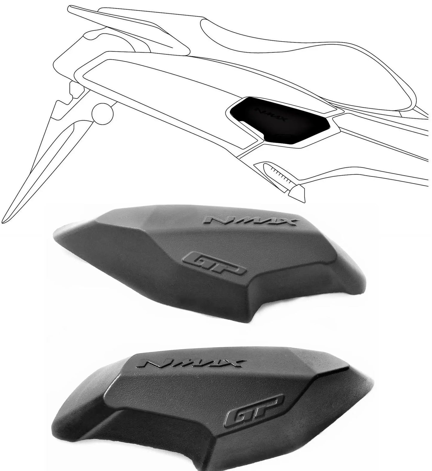 Yamaha NMAX 125 Side Panel Protector Fairing Guard Pair 2015-2020