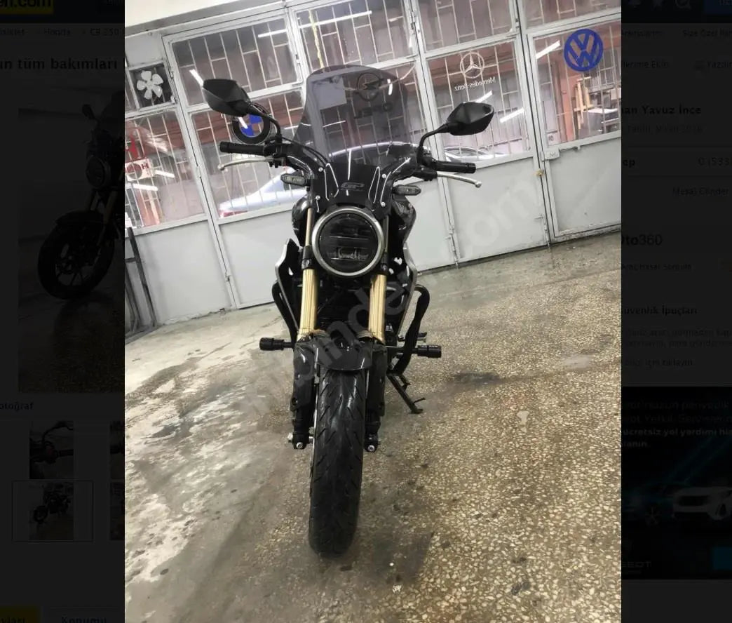 Honda CB300R touring smoke windscreen 49 cm 18-22