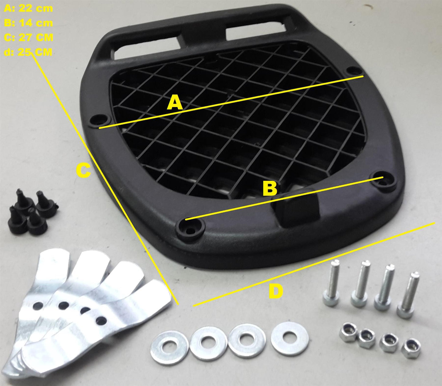 Yamaha MT03 luggage rack + 32 LT top case set 16-19 ALL IN ONE.