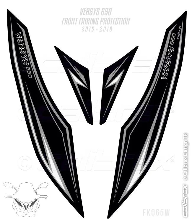 Kawasaki Versys KLE 650 Fairing Protection Set Grey 15-21