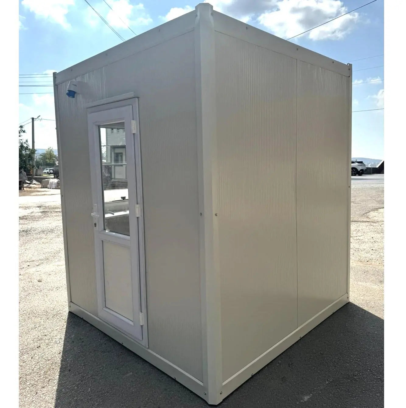 Kiosk Security Hut Gatehouse Modular Ticket Booth Portable Cabin 210X210 cm