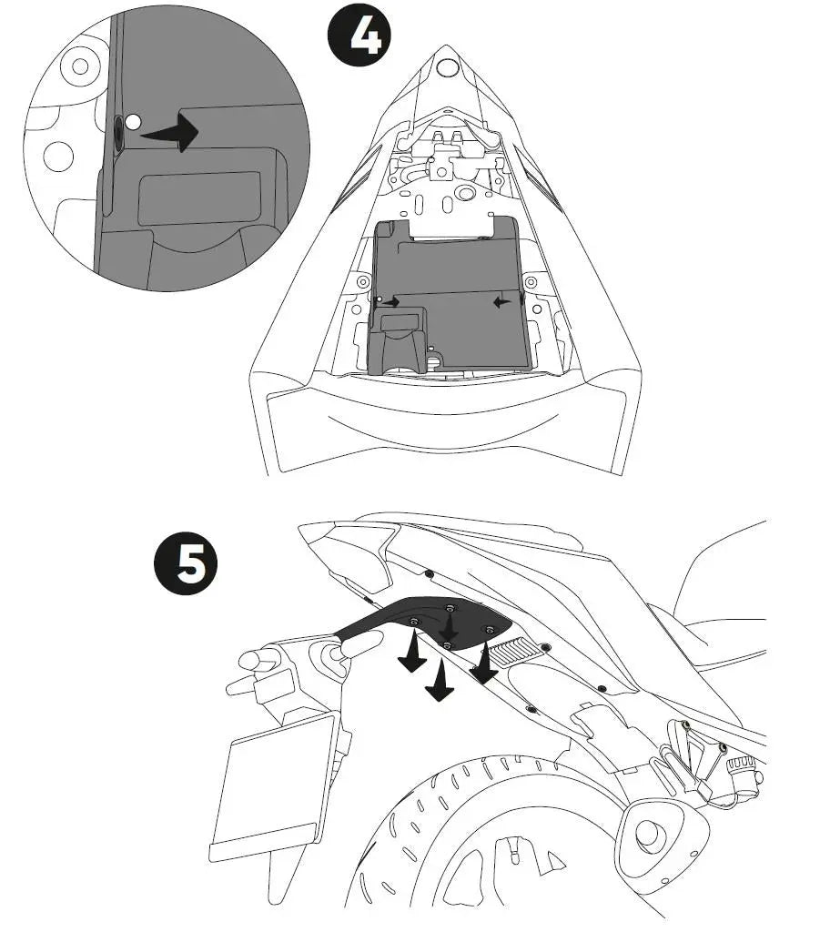 Yamaha MT03 luggage carrier rear rack 2016-24