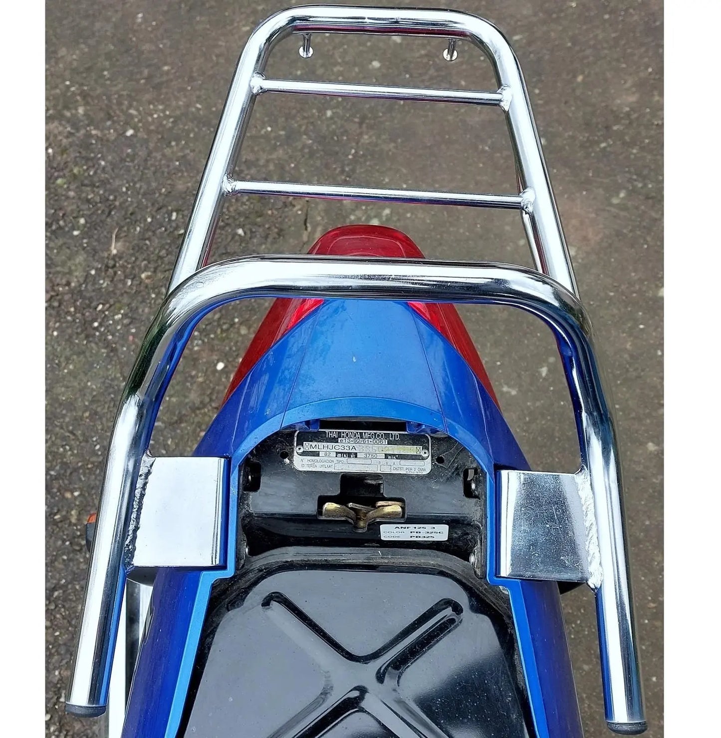 Honda Innova 125 rear rack chrome coated luggage carrier 2003-2007