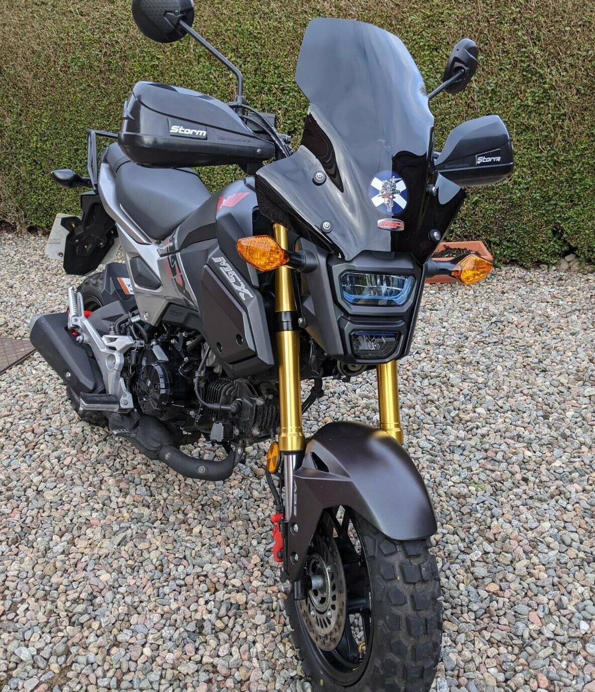 Honda MSX125 Grom dark smoke touring windscreen 44cm 2016 -20