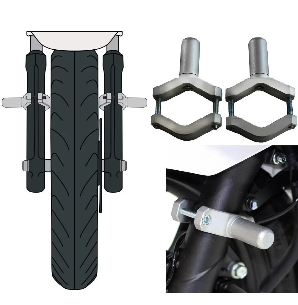 Motorcycle Spot/Fog Light Mount Brackets Pair