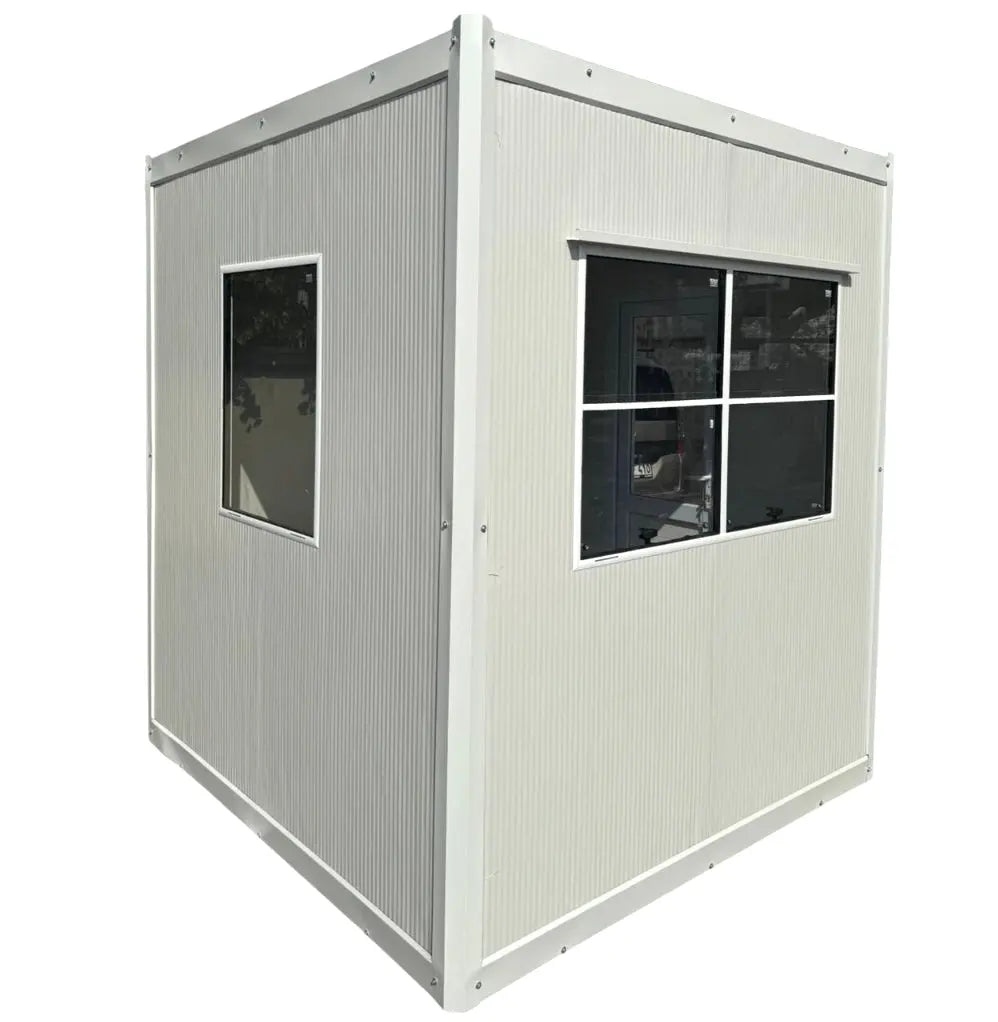 Kiosk Security Hut Gatehouse Modular Ticket Booth Portable Cabin 210X210 cm