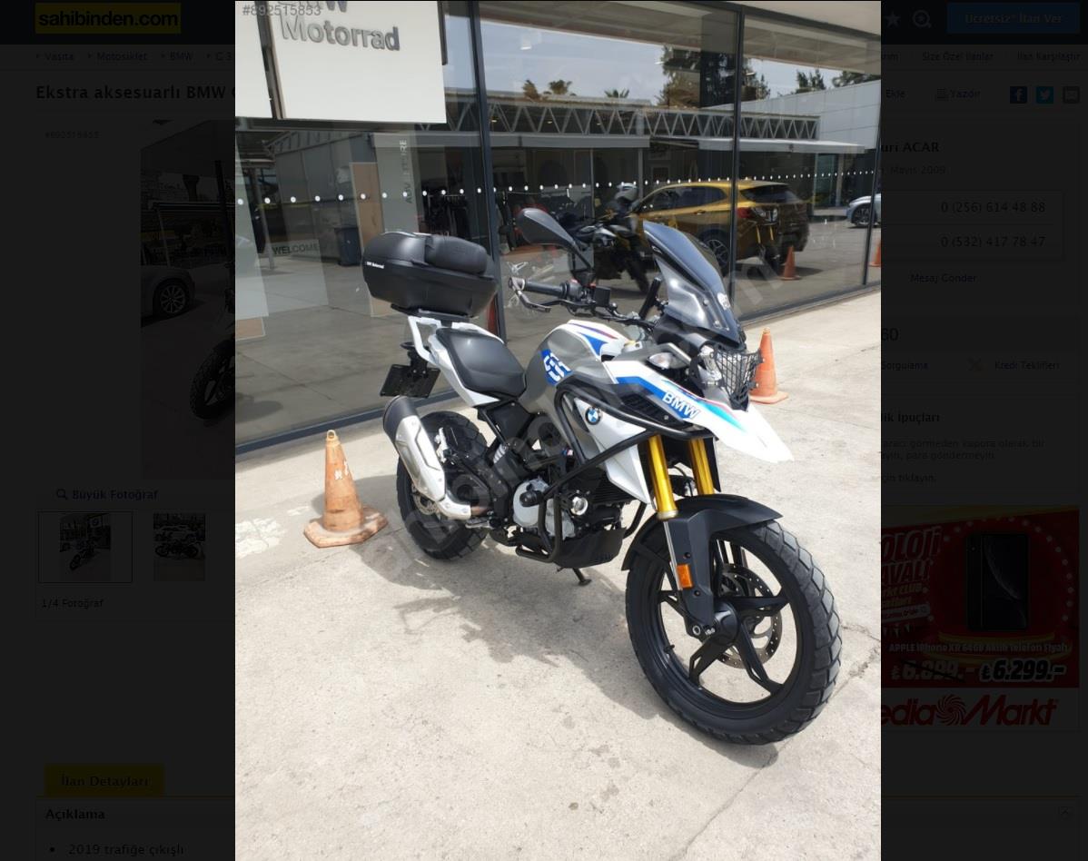 BMW G310 GS engine guard crash bar + slider set 17-22