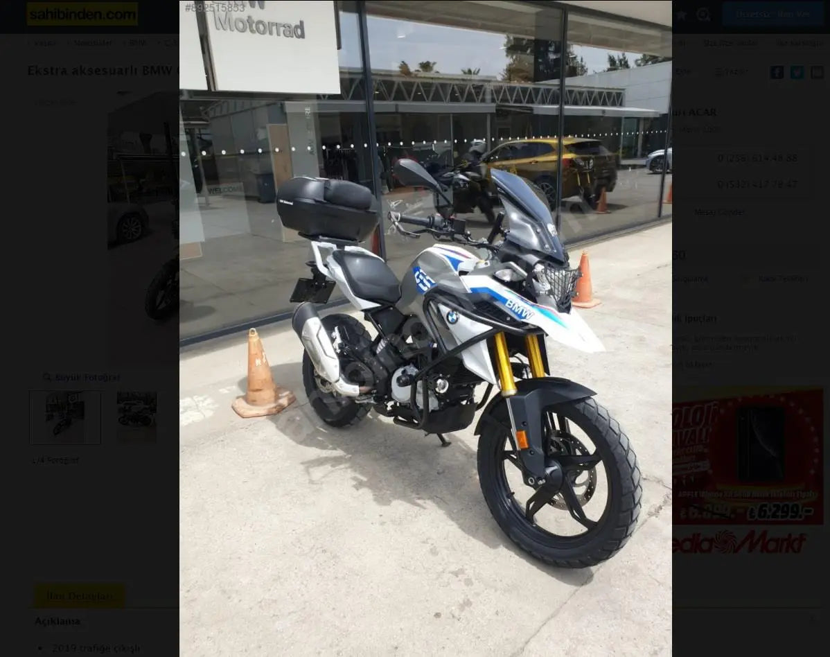 BMW G310 GS engine guard crash bar + slider set 17-22